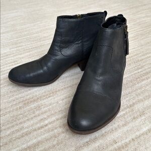 EUC Lucky Brand Blandre Ankle Boots Booties Leather Black Size 8.5